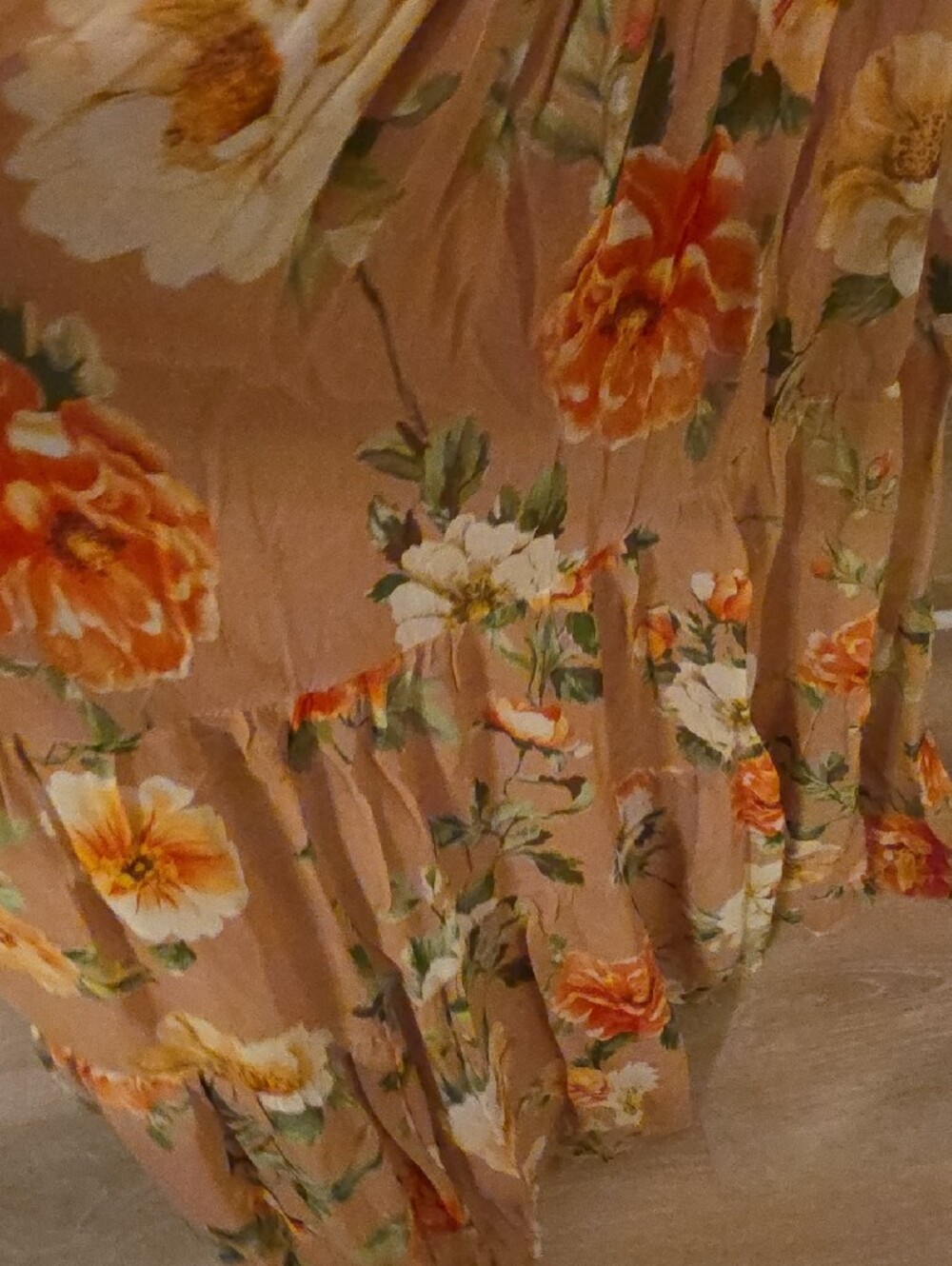 1X Anthropologie Floral Mockneck Maxi Dress in Floral Print - Picture 7 of 10